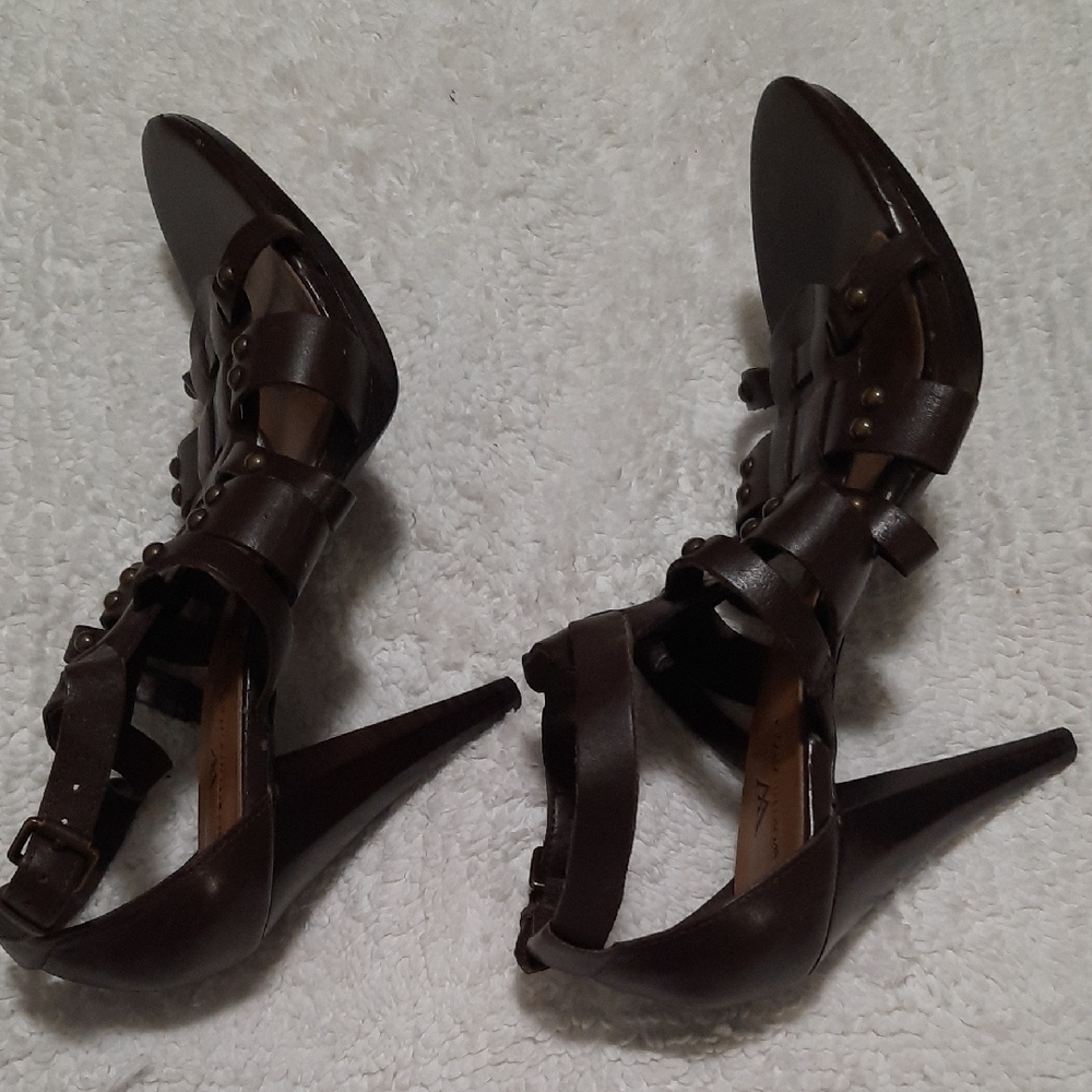 Worthington Dark Brown Woven Sandals - Picture 3 of 9